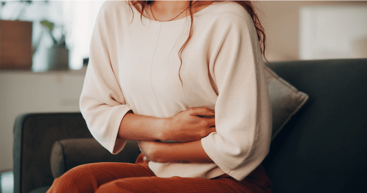 Woman experiencing endometriosis symptoms